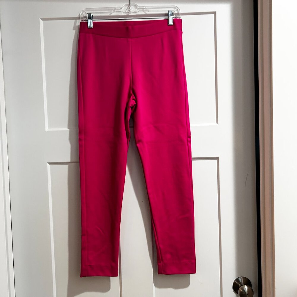 Veronica M Pink Stretchy Straight Leg Crop Pant